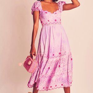 LOVESHACKFANCY Magena Midi Dress